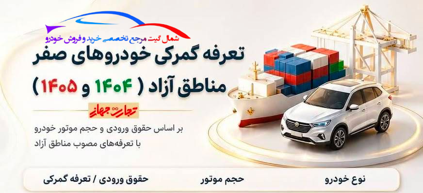 تعرفه های گمرکی خودروهای مناطق آزاد